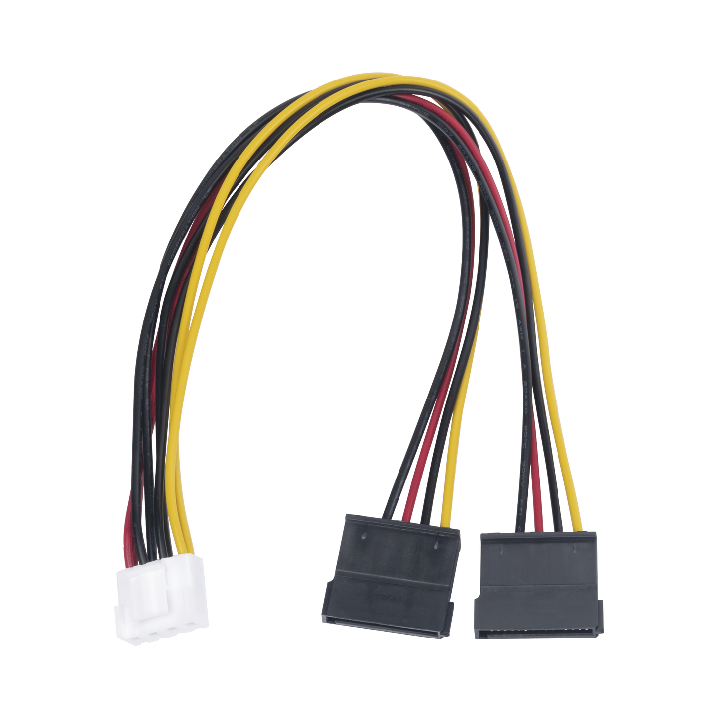 101-502-385|Cable Doble de Corriente SATA / Compatible con DVR's epcom / HIKVISION / 25 cms de Longitud