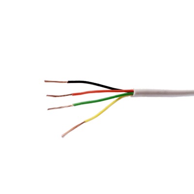 1104-1101/1000|Bobina de 305 Metros / Cable de Cobre / 4x22 AWG / Tipo CM-CL2 / Para Interior / Color Blanco / Para Aplicaciones de Alarmas de Intrusión y Automatización