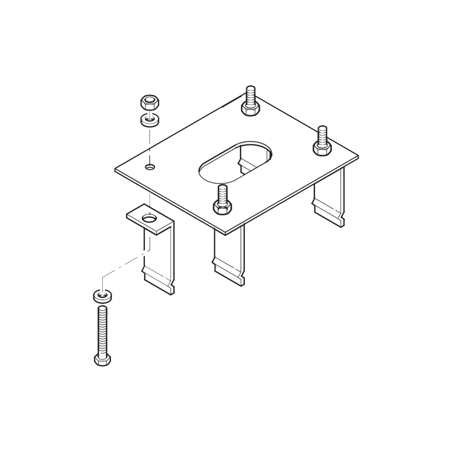 119-RIG006|Anclaje para barreras CAME GARD4 y G3750