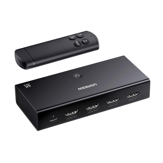 15376|Conmutador HDMI Switch 4@60Hz 3 Entradas a 1 Salida 3D HDR Dolby Atmos DTS5.1/7.1 HDCP2.2 PCM2.0 HDMI2.0 Reduce el Retraso y la perdida de fotogramas Incluye Control Remoto.