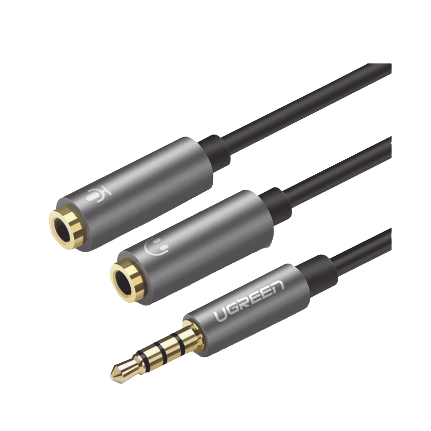 30619|Cable Divisor en Y / De 3.5 mm Macho a Dos Salidas de 3.5 mm Hembra / CTIA, TRS / Núcleo de Cobre / TPE / Longitud 20 cm / Ideal para Separar el Micrófono de los Auriculares