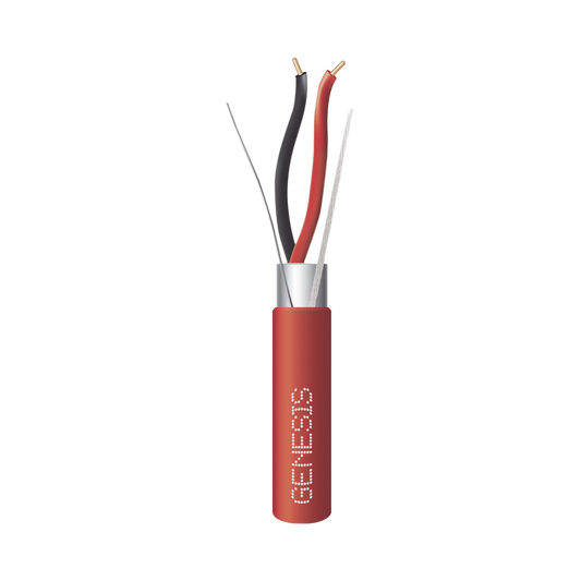 44085004|Bobina de 152 metros de alambre 2 x 14 AWG, BLINDADO, tipo FPLR, de color rojo, para aplicaciones en sistemas de detecci??n de incendio y Sistemas de Evacuaci??n.