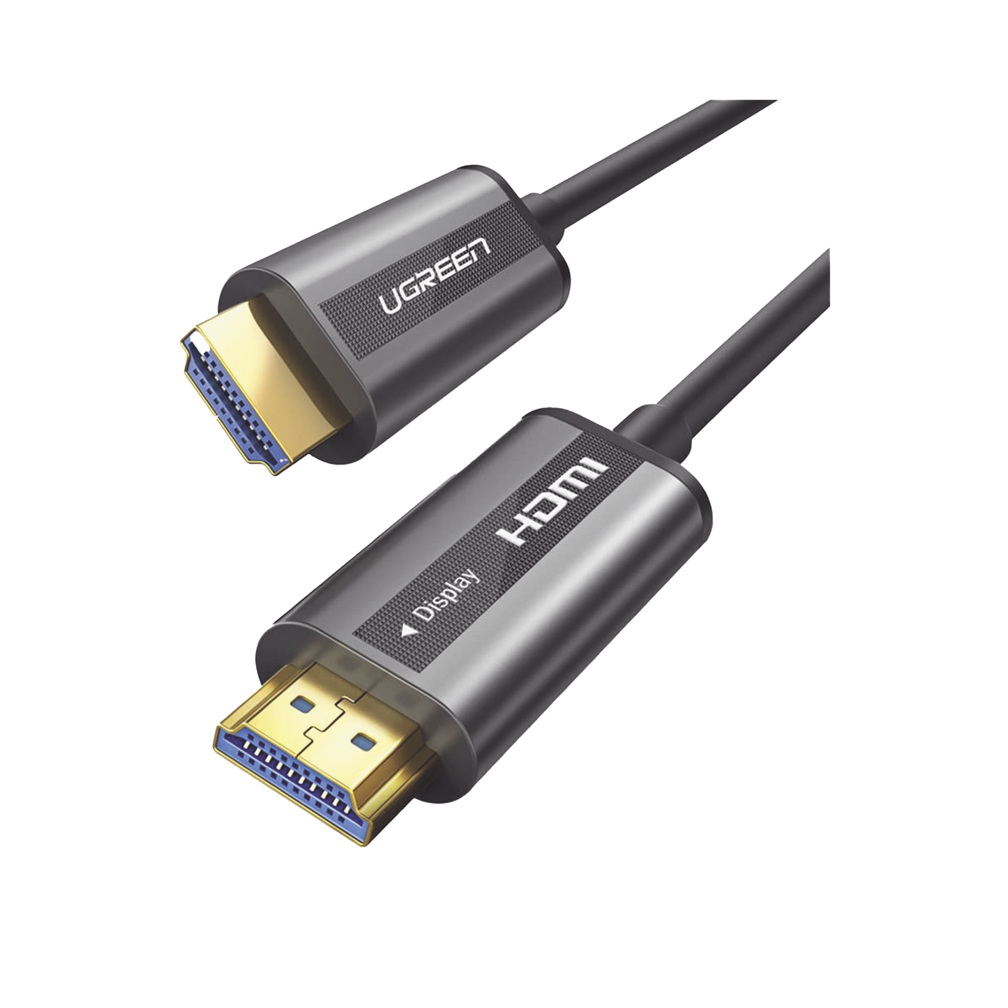 50219|Cable HDMI de 50 Metros por Fibra Óptica 4K@60Hz | Fibra de 4 núcleos + Cobre estañado de 7 núcleos | Compatible con HDMI 2.0 | Alta velocidad 18 Gbps | 3D | HDR | Carcasa de Zinc | Premium | 2 Años de Garantía.
