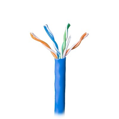 5078-1106/1000|Bobina de 305 Metros Cable Par Trenzado Nivel 5 (CAT 5e) / CMR / Color Azul / 4 Pares de Conductores Sólidos de Cobre AWG 24 / Para Aplicaciones de CCTV, Redes de datos, IP Megapixel, Control RS485