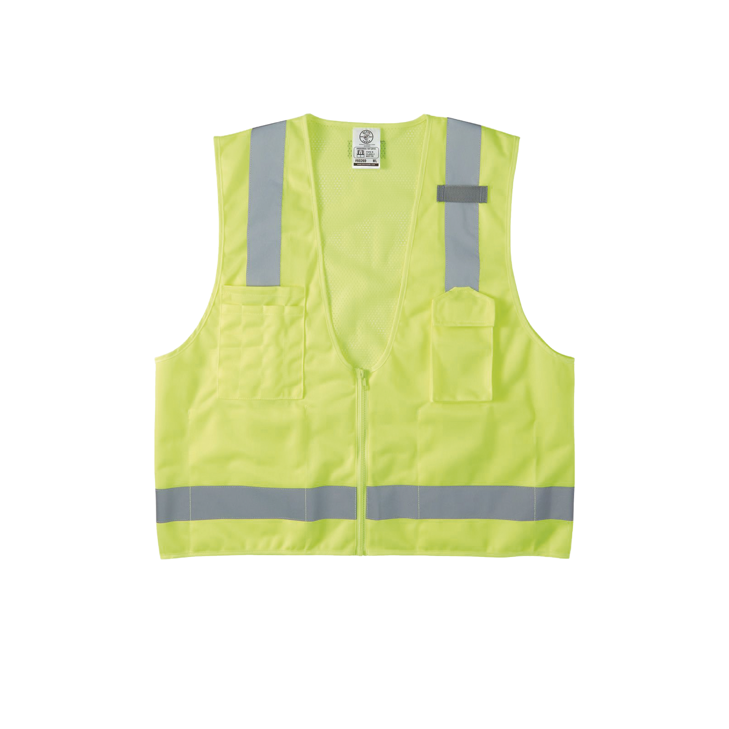 60269|Chaleco de seguridad reflectante de alta visibilidad, mediano/grande. Con múltiples bolsillos de diferente capacidad