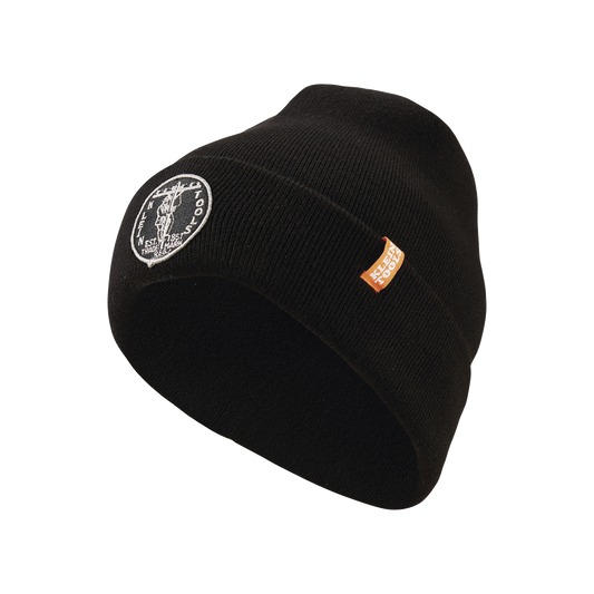 60388|Gorro Tejido Grueso con Logo KLEIN TOOLS Vintage. Color Negro.