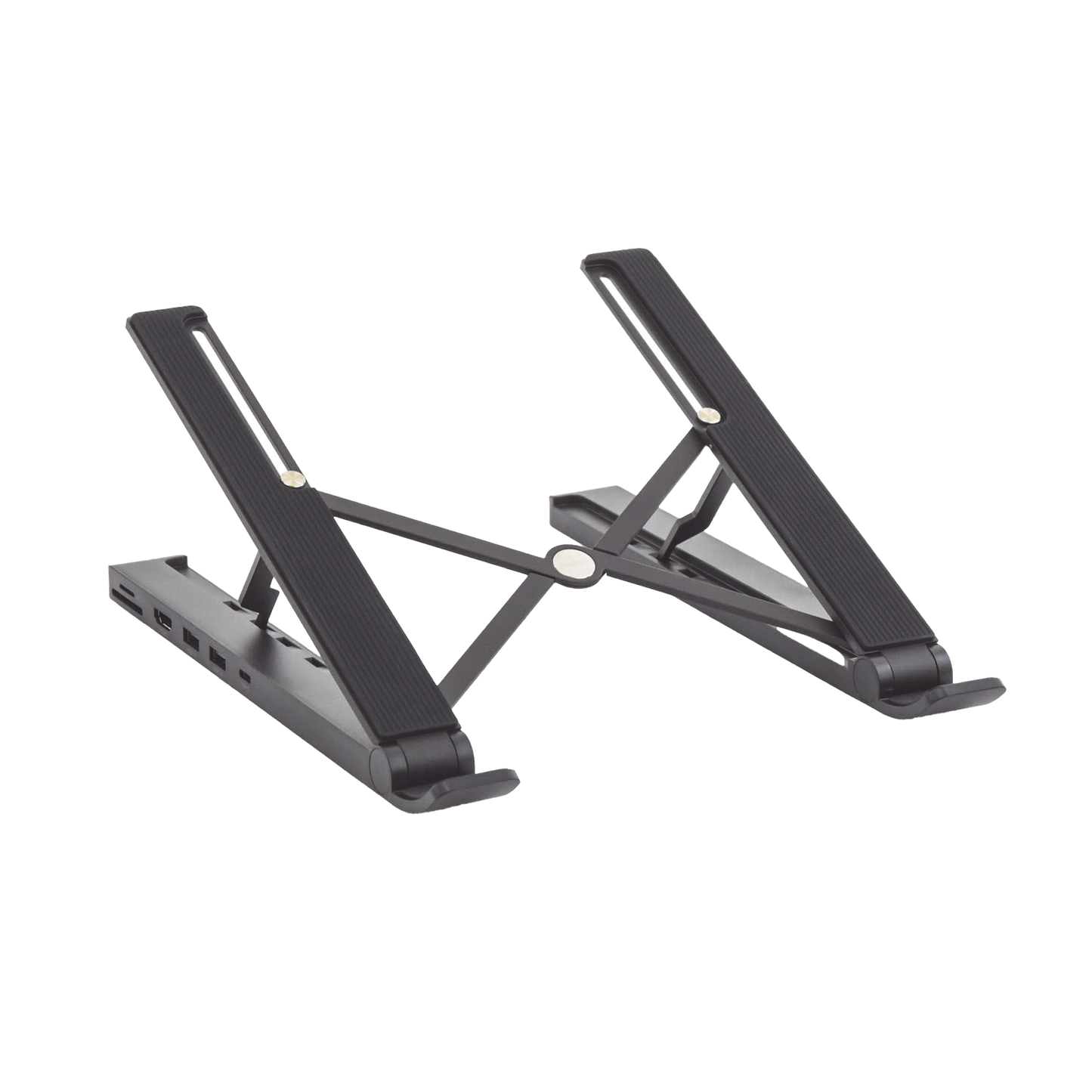 80551|Estación de Acoplamiento (HUB) con Soporte para Laptop / 2 puertos USB 3.0 a 5Gbps / HDMI 4K@30Hz / Memoria SD + TF / Color Negro / 5 en 1