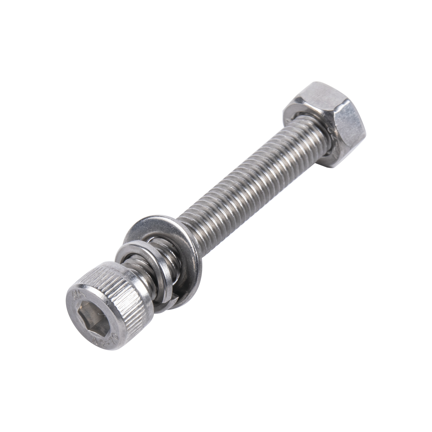 950-5080-554|1 Tornillo Allen Milimétrico de Acero Inoxidable M8-1.25 x 55/ Con 1 Tuerca, 1 Arandela de Presión y 1 Plana / Para Montajes de Módulos Foto Voltaicos .