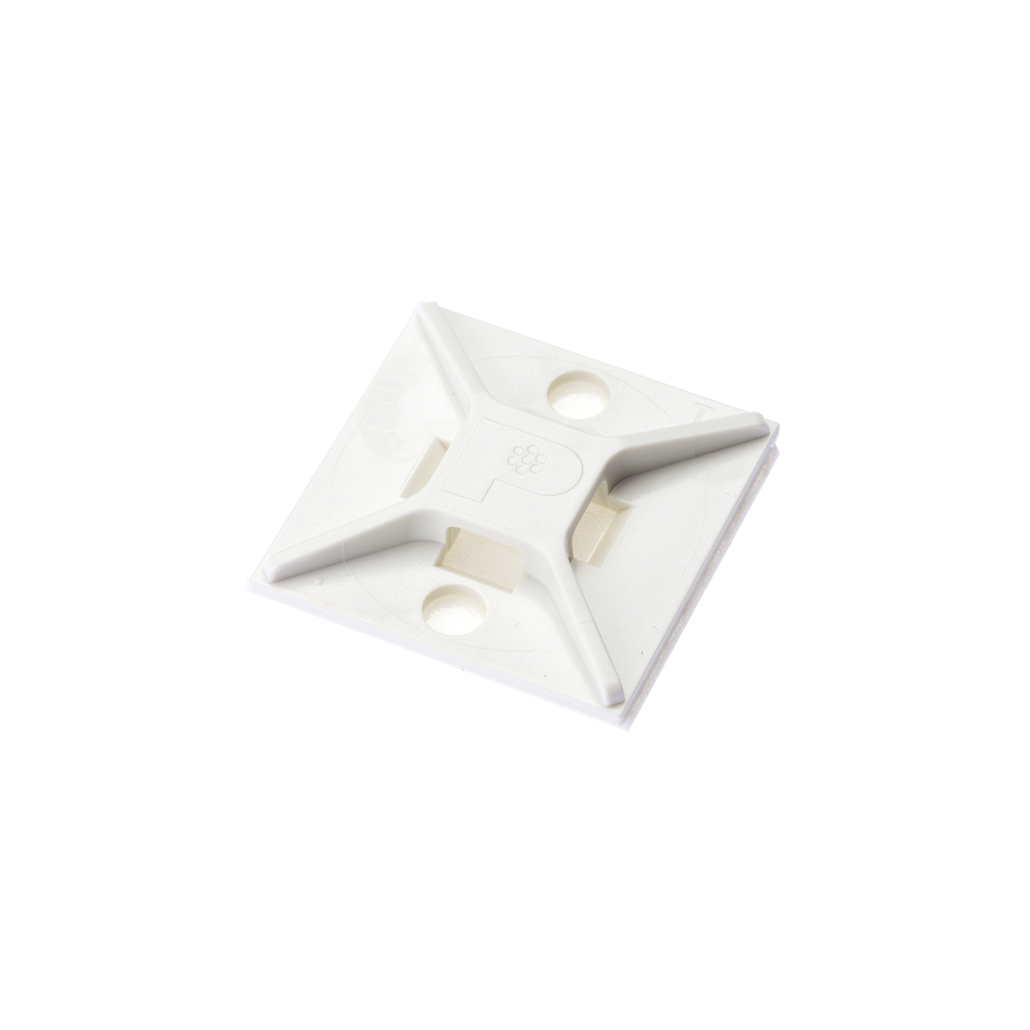ABM2S-A-C|Sujetador Para Cable de 4 Vías, con Adhesivo, 25.4 x 25.4mm (1in x 1in), Color Blanco, Uso en Interior, 1 pieza