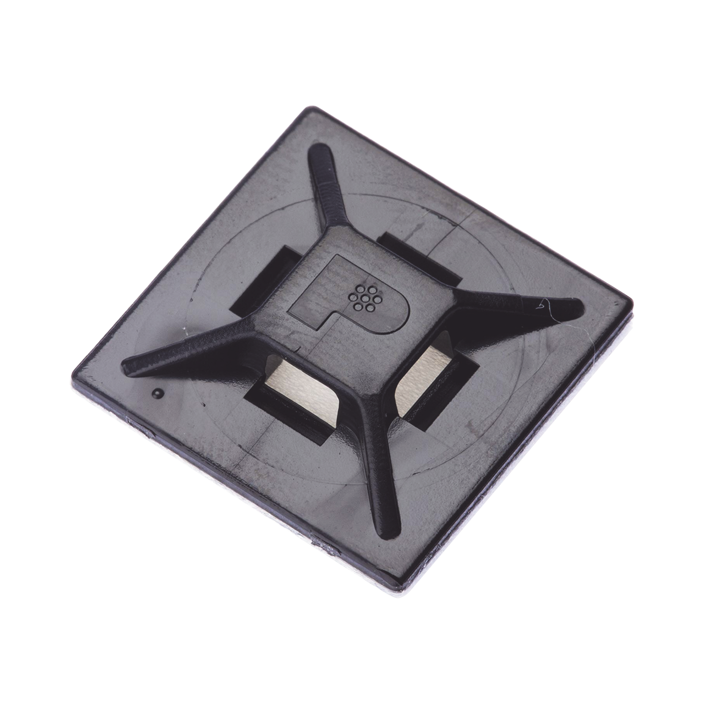 ABM2S-AT-C0|Sujetador Para Cable de 4 vías, con Adhesivo Acrilico, 25.4 x 25.4mm (1in x 1in), Color Negro, Uso en Exterior, 1 pieza