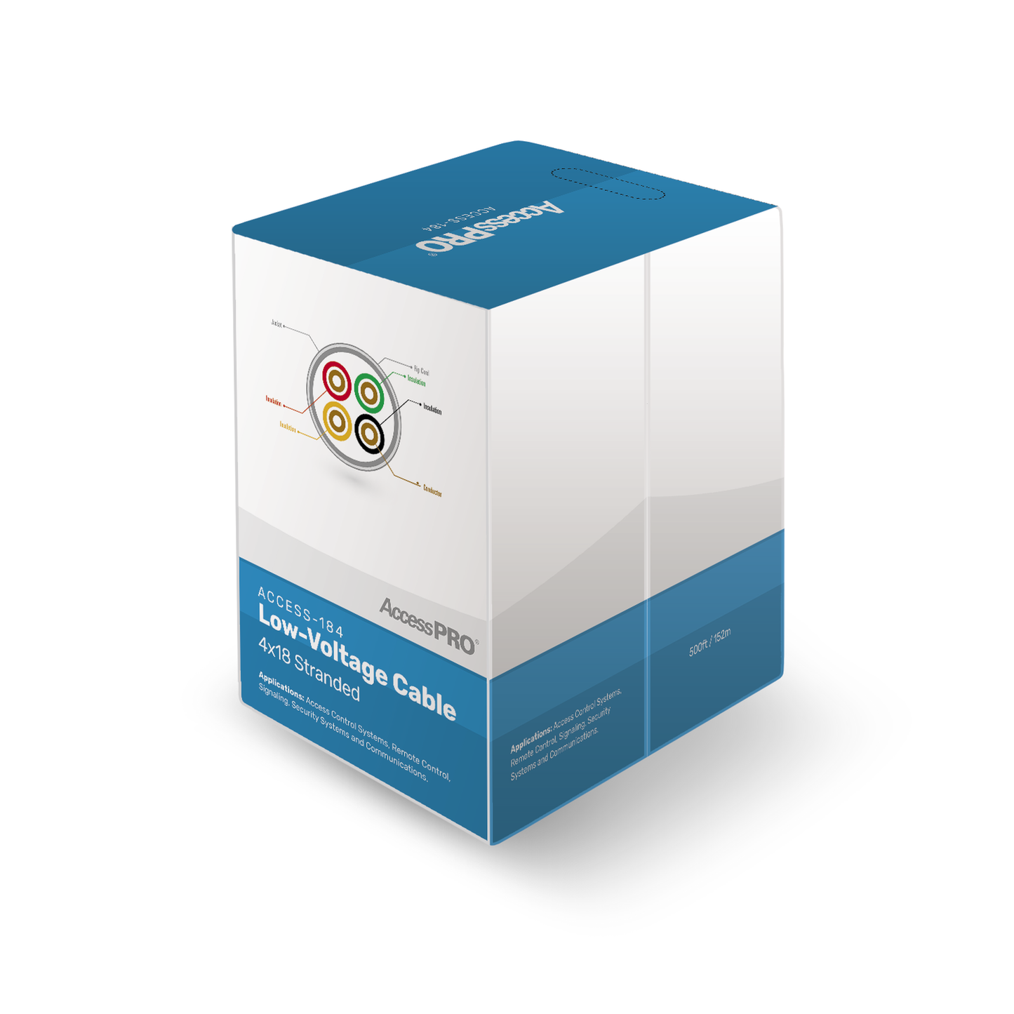 ACCESS-184/500|Bobina de 152 metros, 4x18 AWG, FRPVC, CM, para aplicaciones en control de acceso