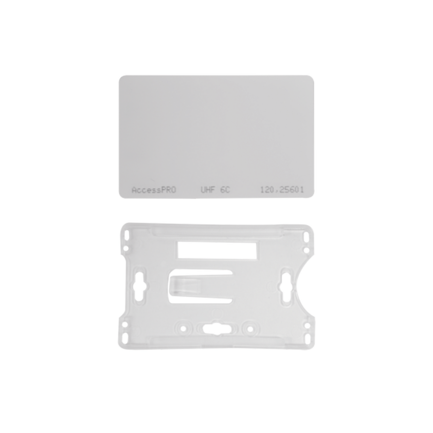 ACCESS-CARD-EPC-K|Kit de Tag UHF tipo Tarjeta para lectoras de largo alcance 900 MHZ / EPC GEN 2 / ISO 18000 6C / No imprimible / Incluye porta tarjeta