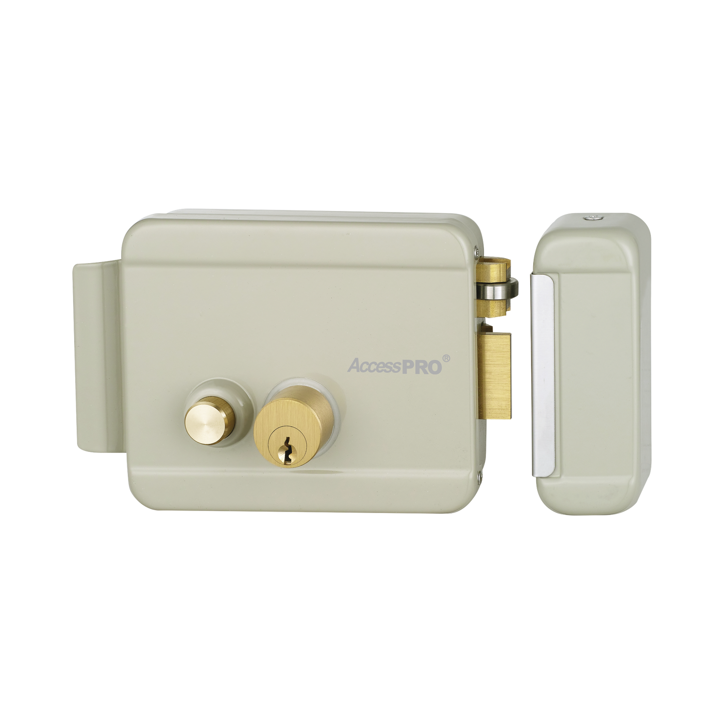 ACCESSRIMB|Cerradura Eléctrica con Botón de Salida/ Incluye Llave / Exterior / Derecha