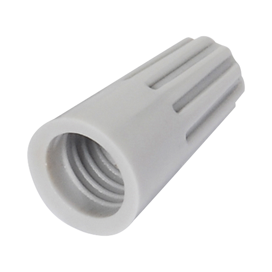 AE00010|Capuch??n roscable / 18 AWG / Gris / Paquete de 25 piezas.