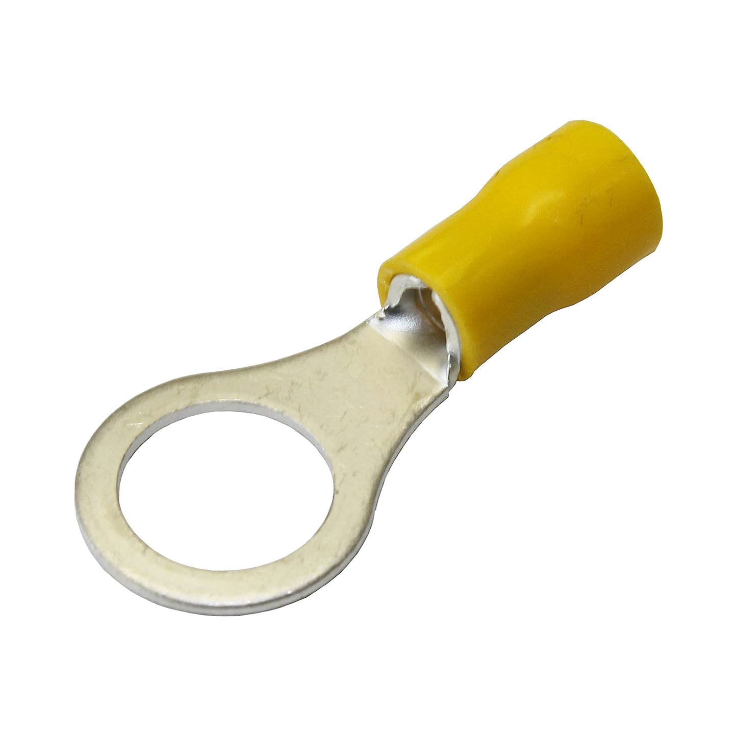 AE50242|Terminal tipo ojo / 1 / 4" / 12 - 10 AWG / Amarillo / Paquete de 25 piezas.
