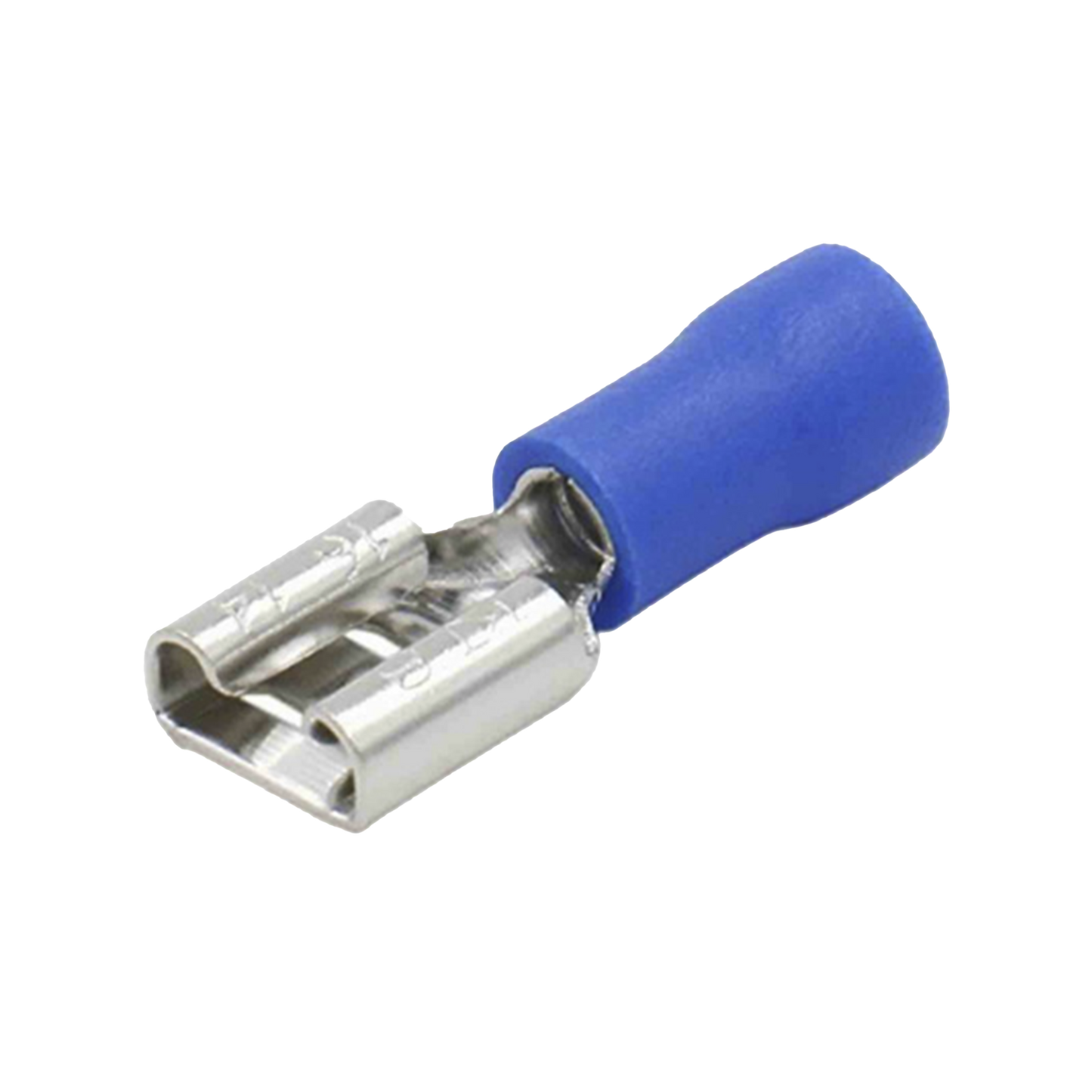 AE55095|Terminal tipo hembra aislada 0.250 / 16 - 14 AWG / Az??l / Para bater?¡as con terminal F1 / Paquete de 25 piezas.