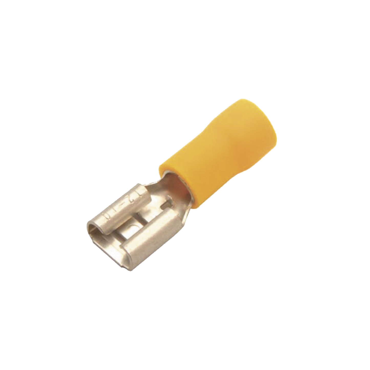 AE55096|Terminal tipo hembra aislada 0.250 / 12 - 10 AWG / Amarillo / Para bater?¡as con terminal F1 / Paquete de 25 piezas.