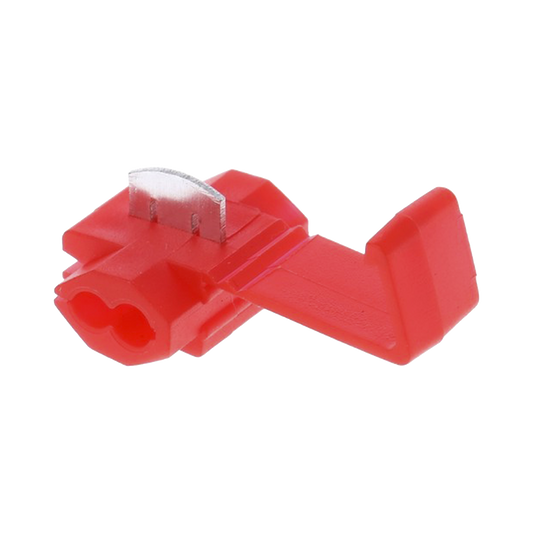 AECW-1-25|Terminal tipo almeja / 22 - 18 AWG / Rojo / Paquete de 25 piezas.