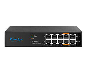 AI8010M | Switch 10 puertos 100M AI PoE Foredge