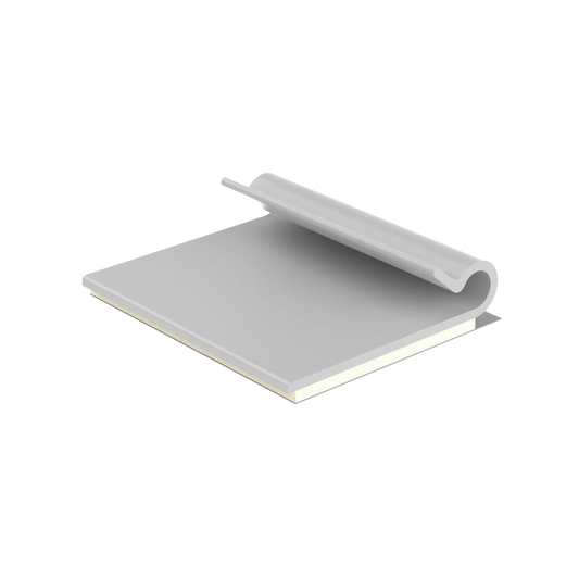 AJC19-A-C|Clip Adhesivo Tipo J, Para Cables de Hasta 4.8 mm de Diámetro, Uso Interior, Color Gris, Paquete de 100pz