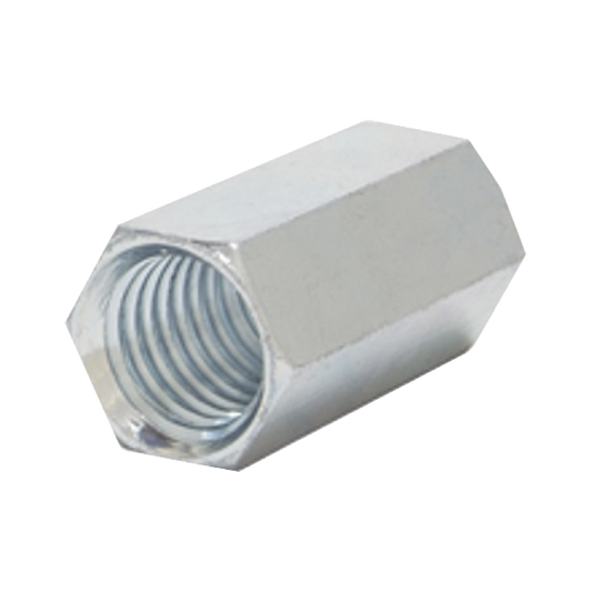 ANC-CH1478|Cople hexagonal roscado cuerda maquina galvanizado de 6.5 mm (1/4")