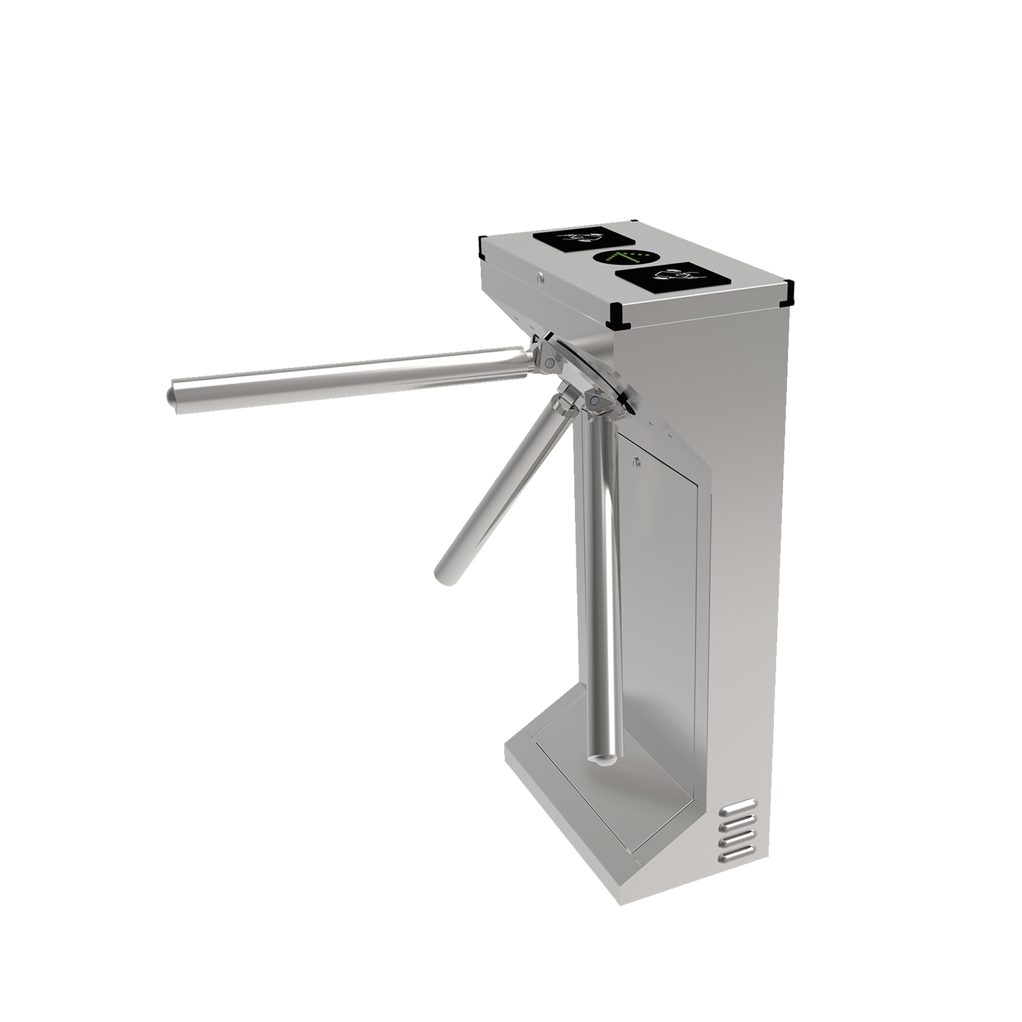 AP1000HDM|(MOTORIZADO, SIN CONTACTO),Torniquete Industrial en Acero Inoxidable, Bidireccional, USO RUDO, Espacio para Lectora de Proximidad