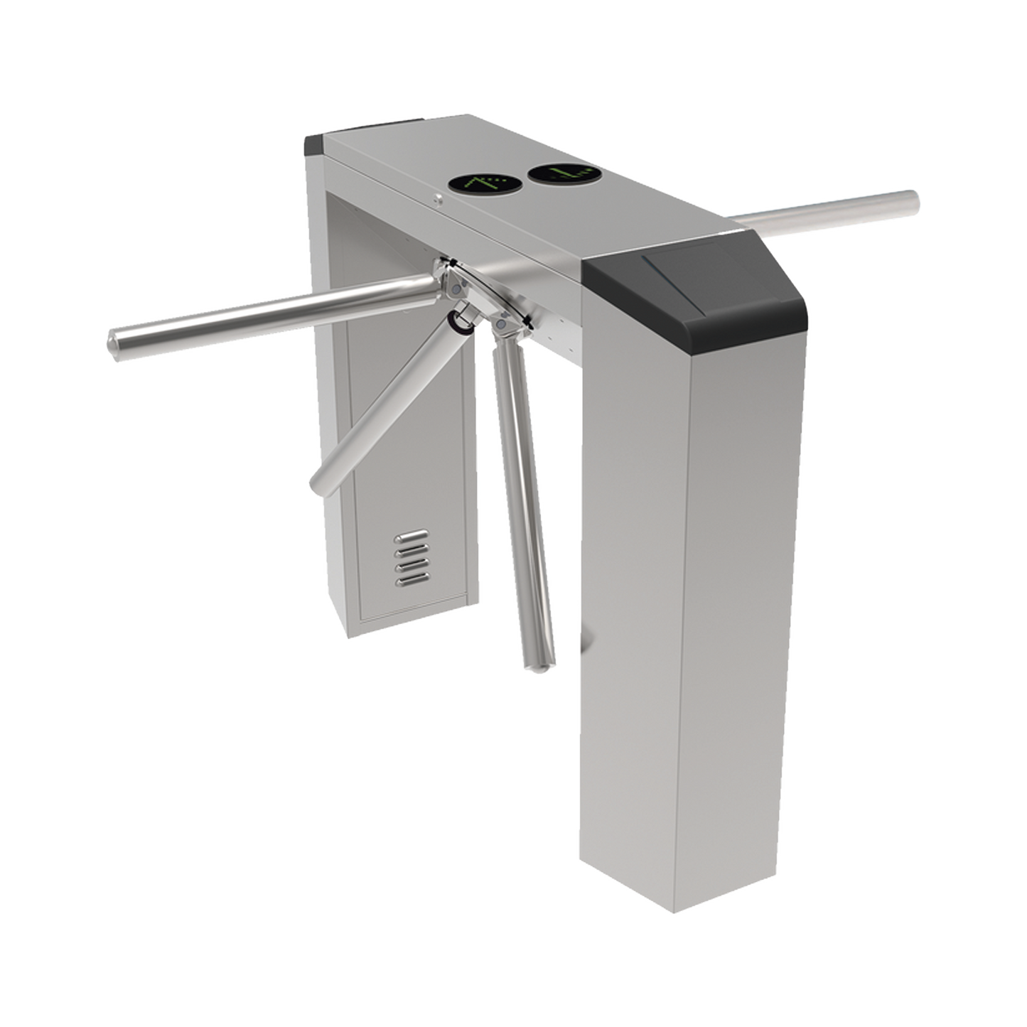AP2002HD|Torniquete Industrial en Acero Inoxidable, Bidireccional, Espacio para Lectora de Proximidad