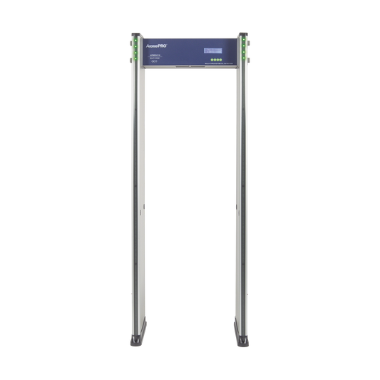 APMESC18|Detector de Metales de 18 zonas/ Uso en Interior/Programación con Control Remoto / Contador de Personas