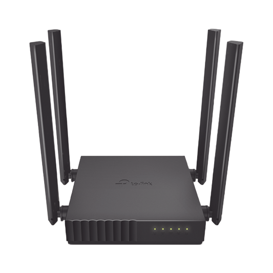 ARCHERC50|Router Inal?ímbrico doble banda AC, 2.4 GHz y 5 GHz Hasta 1200 Mbps, 4 antenas externas omnidireccional, 4 Puertos LAN 10/100 Mbps, 1 Puerto WAN 10/100 Mbps, Versi??n 6