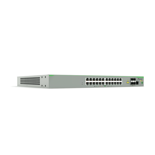 AT-FS980M/28PS-10|Switch PoE+ Administrable CentreCOM FS980M, Capa 3 de 24 Puertos 10/100 Mbps + 4 puertos SFP, 375 W