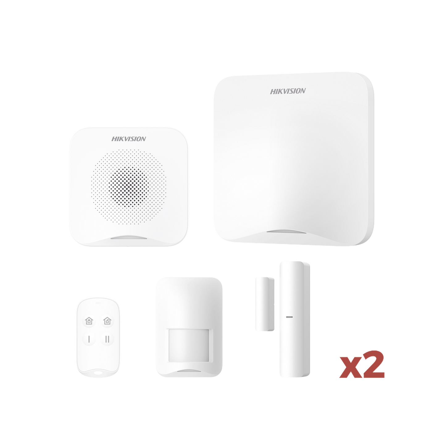 AXHOME-KIT-GSM|(AX HOME) KIT de Alarma AX HOME / Incluye: 1 Hub con batería de respaldo / 1 Llavero / 1 PIR / 2 Contactos Magnéticos / 1 Sirena / Wi-Fi / 3G/4G / Compatible con Hik-Connect P2P y Hik-Partner PRO