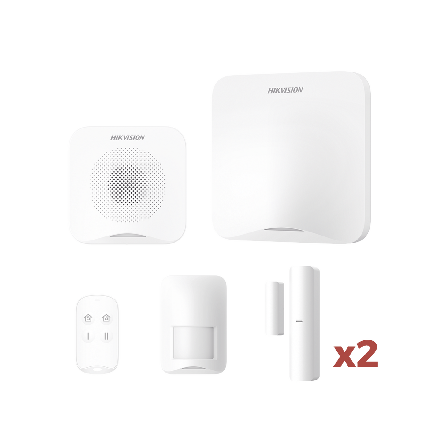 AXHOME-KIT-WIFI|(AX HOME) KIT de Alarma AX HOME / Incluye: 1 Hub con batería de respaldo / 1 Llavero / 1 PIR / 2 Contactos Magnéticos / 1 Sirena / Wi-Fi / Compatible con Hik-Connect P2P y Hik-Partner PRO