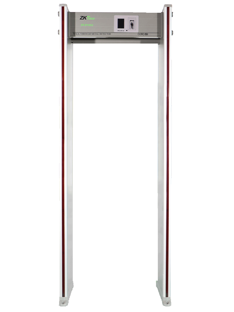 ZKTECO D1065 - Arco Detector de Metal / 6 Zonas / Contador de Personas y Alarmas / Indicadores LED en Ambas Vistas / Alta Sensibilidad