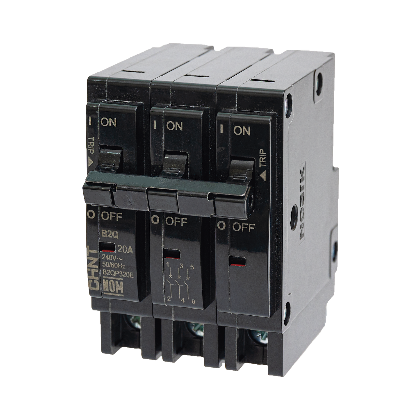 B2QP330E|MCB - Interruptor Termomagnético Enchufable, Serie: B2Q, 3P, 30A, 240V (SKU:1002297)