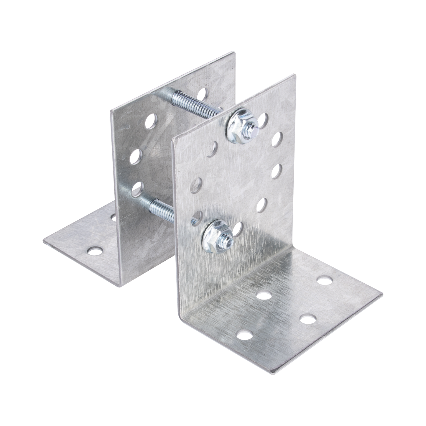 BASESYSPOST-R2|Base Multiposición para postes de paso o esquina en cercos electricos 100% Acero galvanizado.