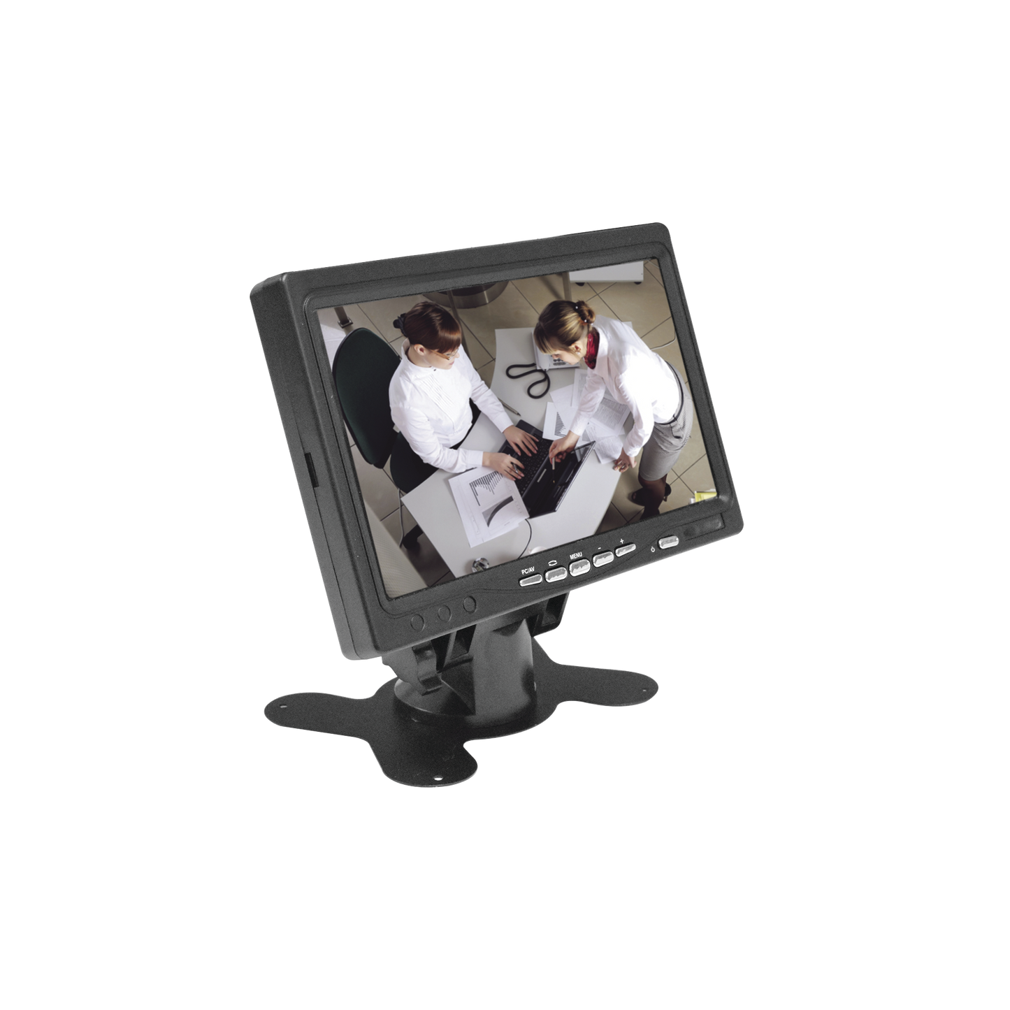 BMG7030H|Monitor 7" TFT-LCD ideal para colocar en vehículos o DVR/NVR. Entradas de video HDMI, VGA y RCA (CVBS)