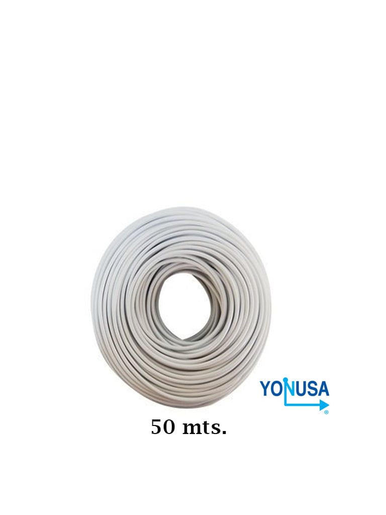 YONUSA CDA50 - Bobina de cable buj?¡a con doble aislado de 50 mts para uso en cercas el?®ctricas con energizadores Yonusa/ calibre 22 AWG especial indicado para soportar de 10,000 a 12,000 V