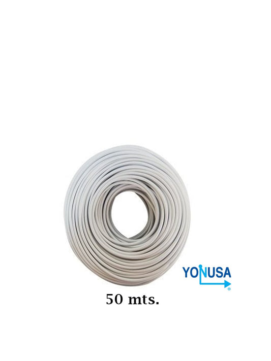 YONUSA CDA50 - Bobina de cable buj?¡a con doble aislado de 50 mts para uso en cercas el?®ctricas con energizadores Yonusa/ calibre 22 AWG especial indicado para soportar de 10,000 a 12,000 V