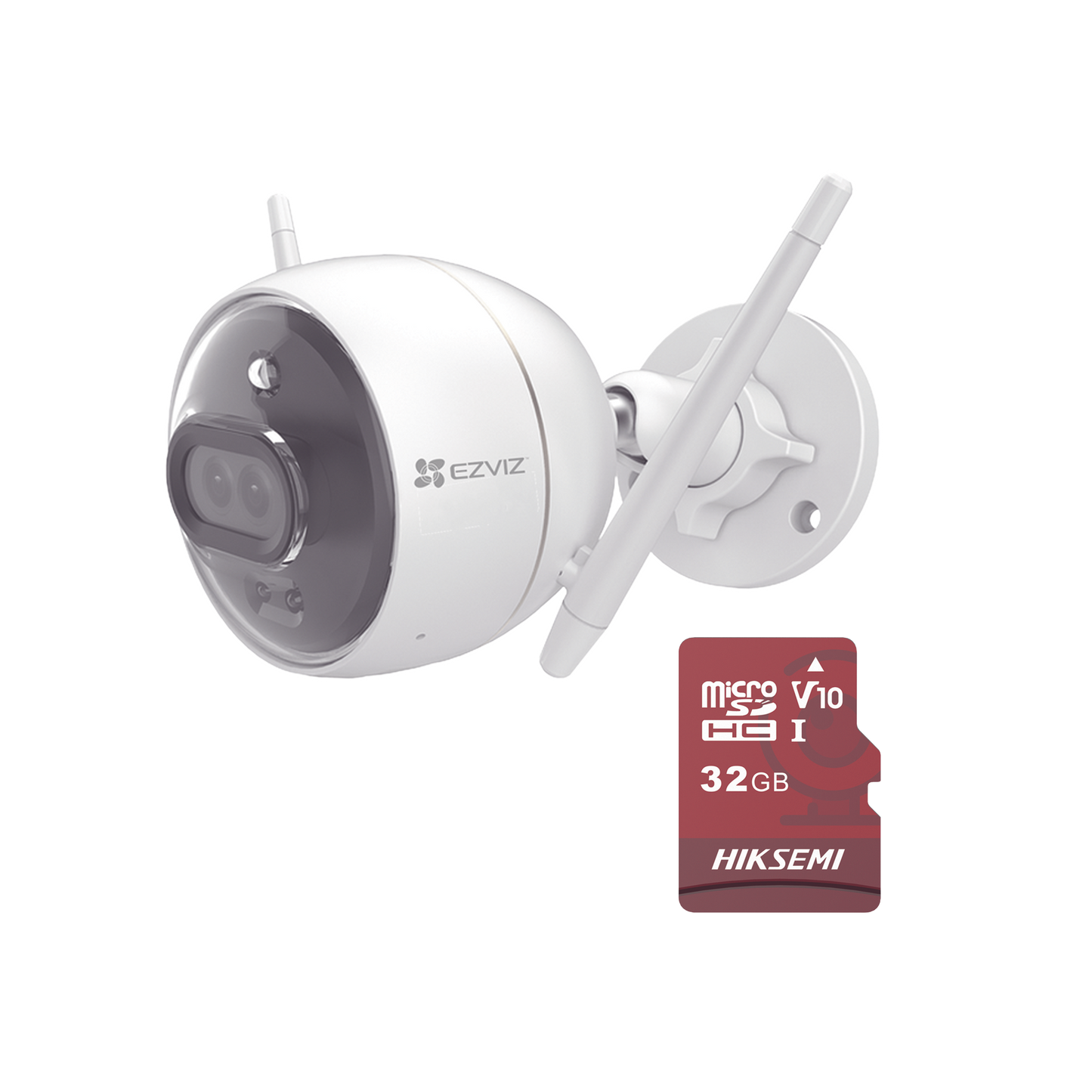 C3X/KM|Kit de Camara WiFi y Memoria Micro SD / Incluye 1 Pieza C3X y 1 Memoria MicroSD 32GB / Audio de Dos V?¡as / Colores en Oscuridad / Detecci??n Humana y de Veh?¡culo
