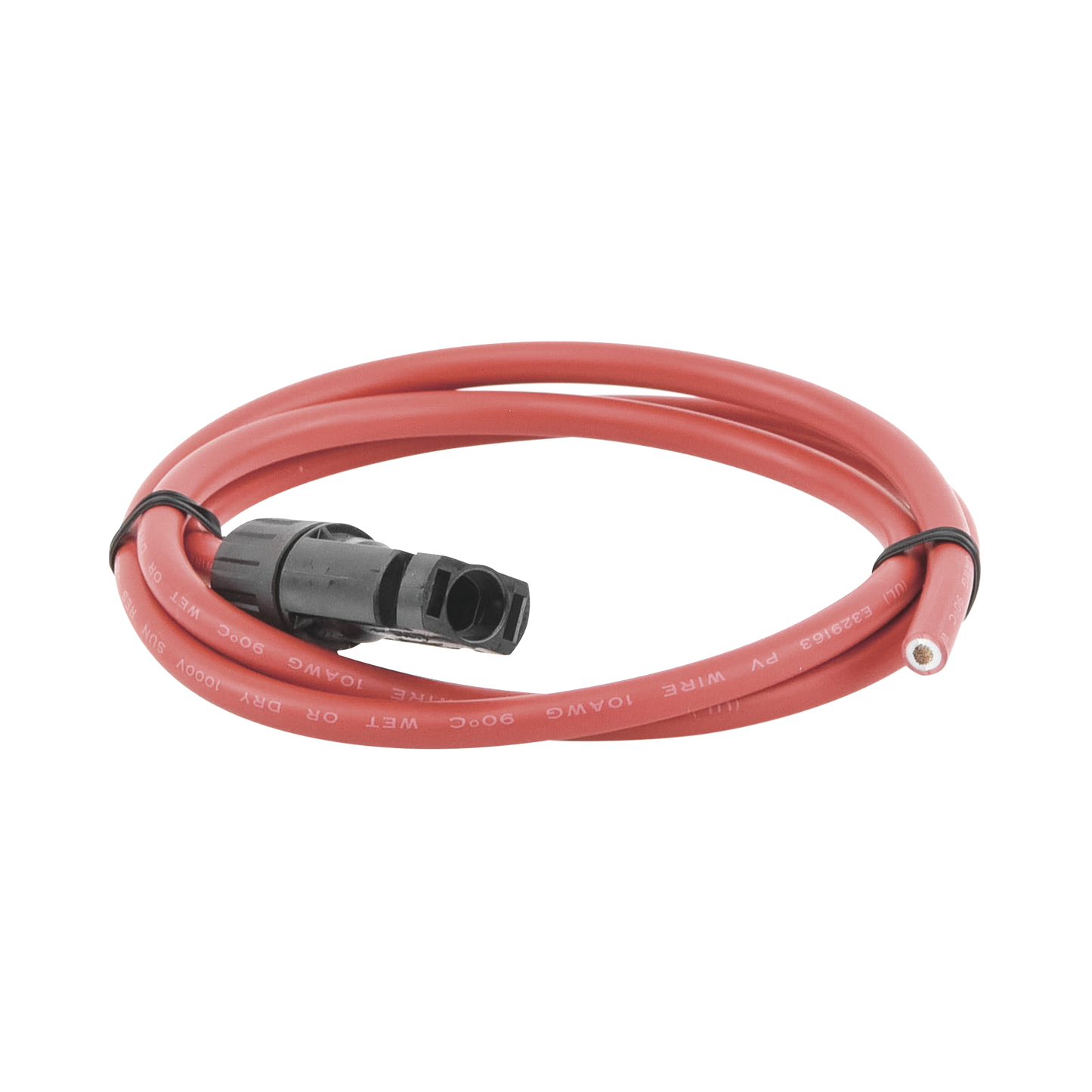 CBLMC41MRED|Cable Fotovoltaico, 1 m, Rojo, Calibre 10 AWG con Terminal MC4-M en un extremo