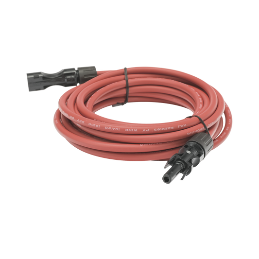 CBLMC42P5MREDV2|Cable Fotovoltaico, 2.5 m, Rojo, Calibre 10 AWG con Terminal MC4-M en Ambos Extremos
