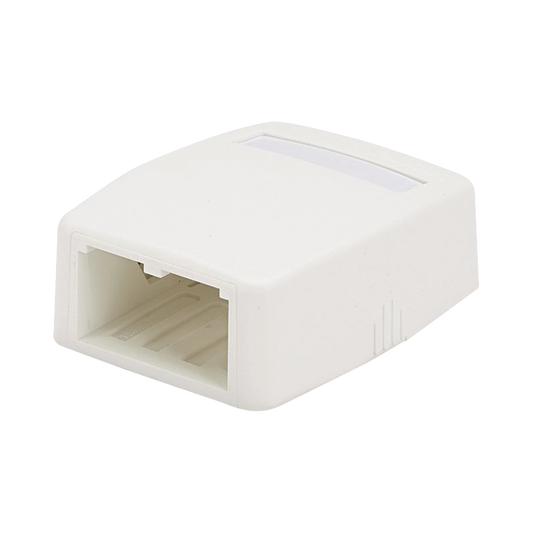 CBXQ2WH-A|Caja de Montaje en Superficie, Para 2 Módulos Mini-Com, Color Blanco