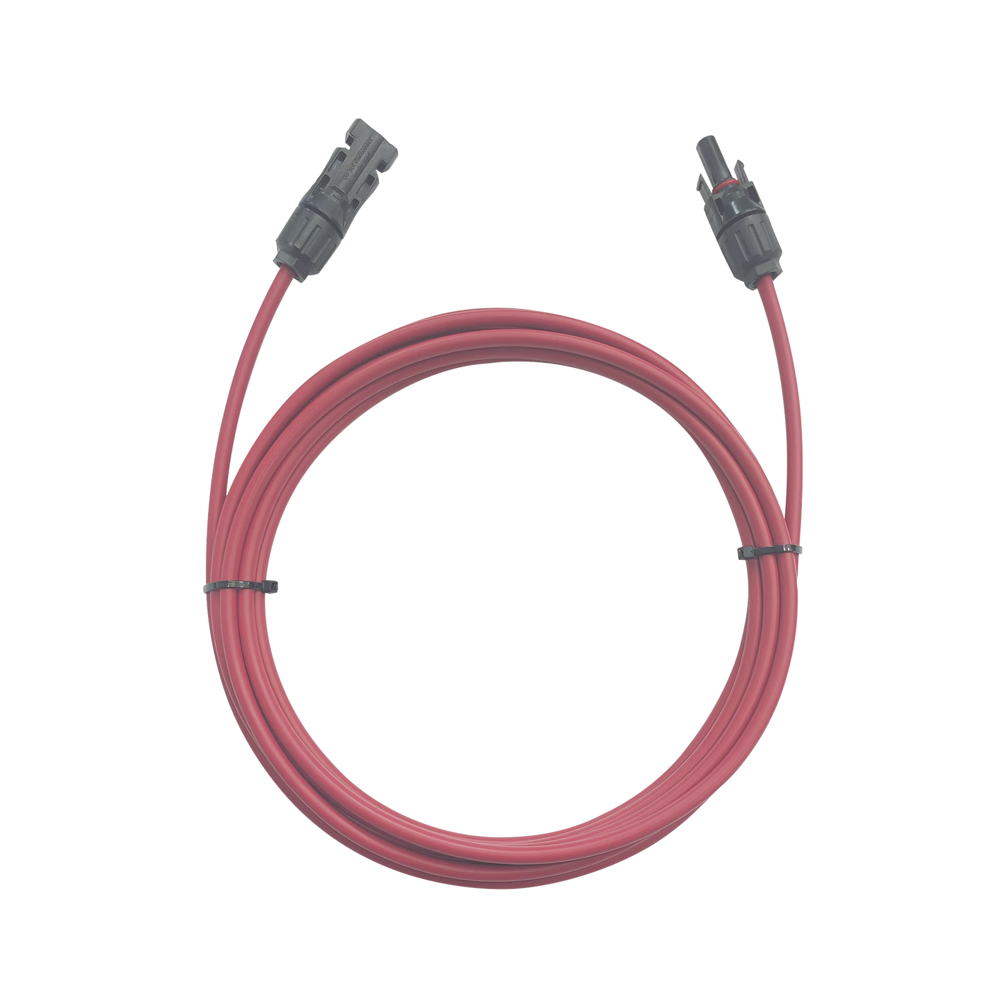 CFMC41MRED|Cable Fotovoltaico / 1 metro / Color Rojo / Calibre 10 AWG / Terminal MC4-Macho y Hembra en  ambos extremos