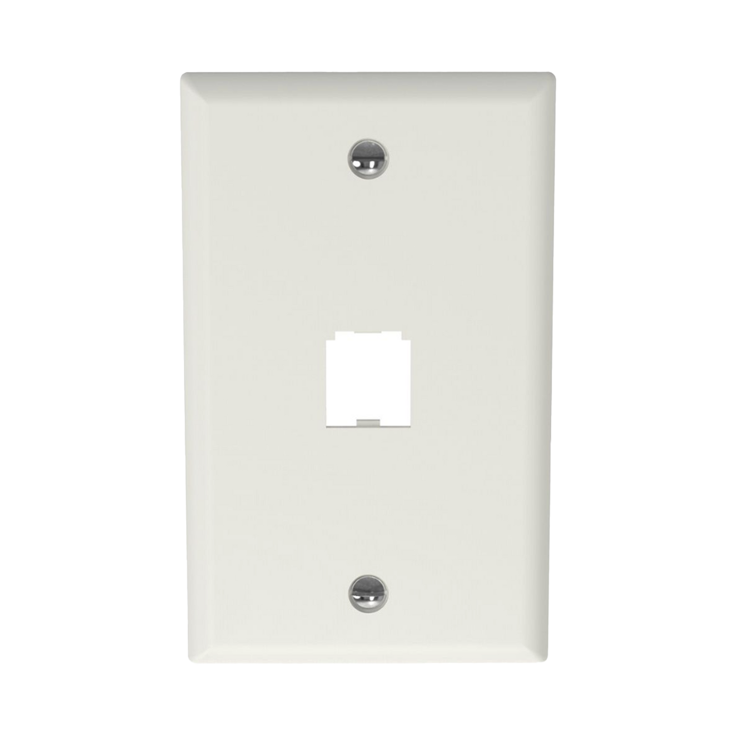 CFP1IW|Placa de Pared Vertical Clásica, Salida Para 1 Puerto Mini-Com, Color Blanco Mate