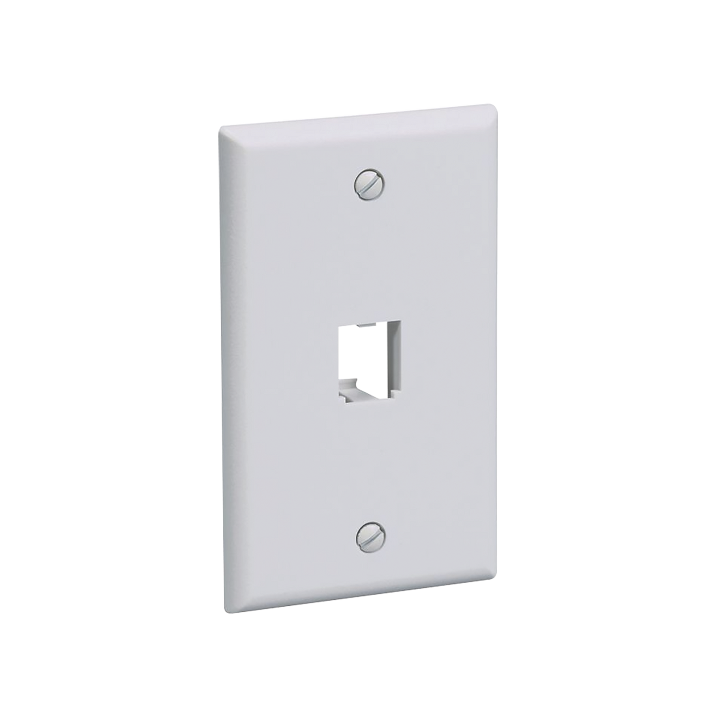 CFP1WH|Placa de Pared Vertical Clásica, Salida Para 1 Puerto Mini-Com, Color Blanco
