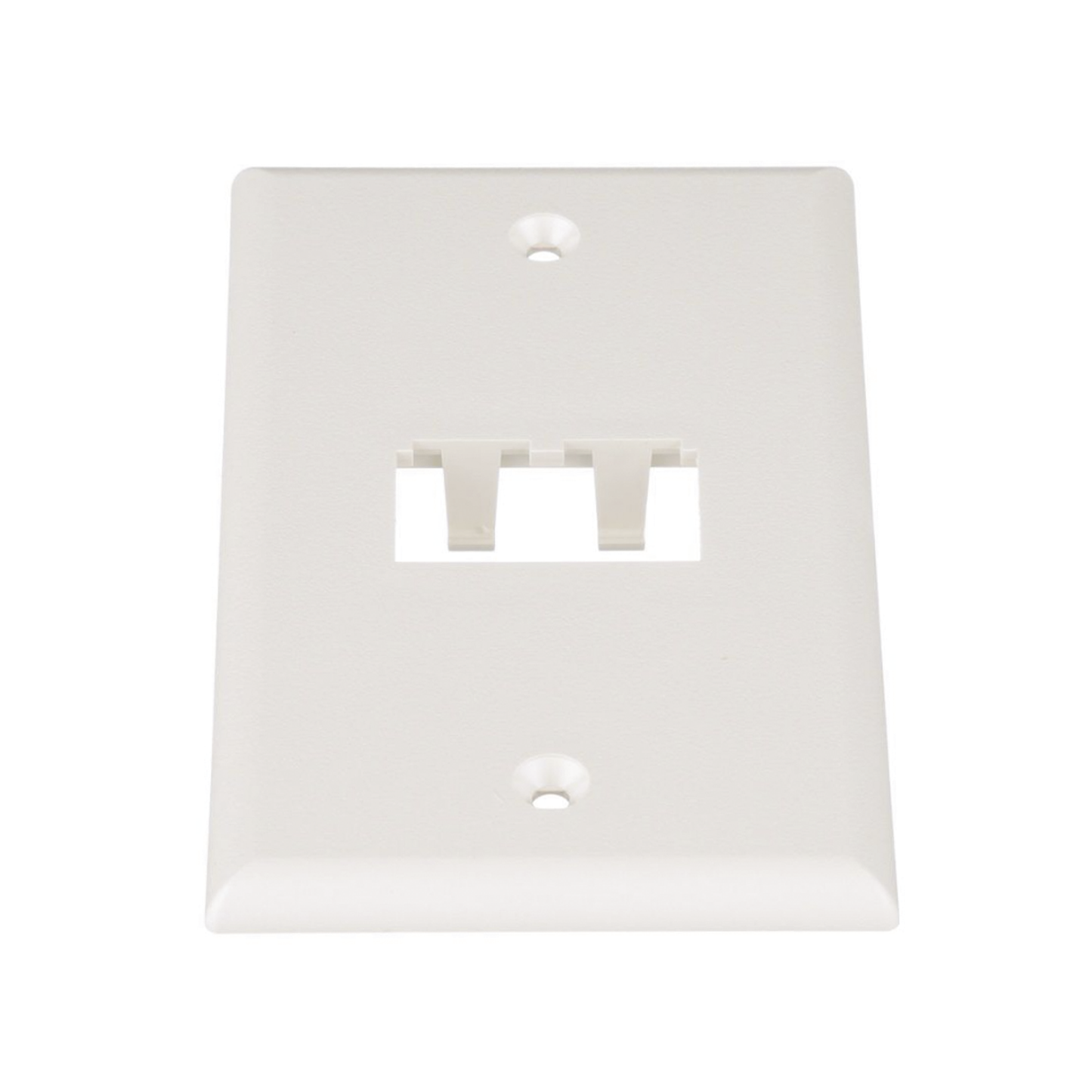 CFP2IW|Placa de Pared Vertical Clásica, Salida Para 2 Puertos Mini-Com, Color Blanco Mate
