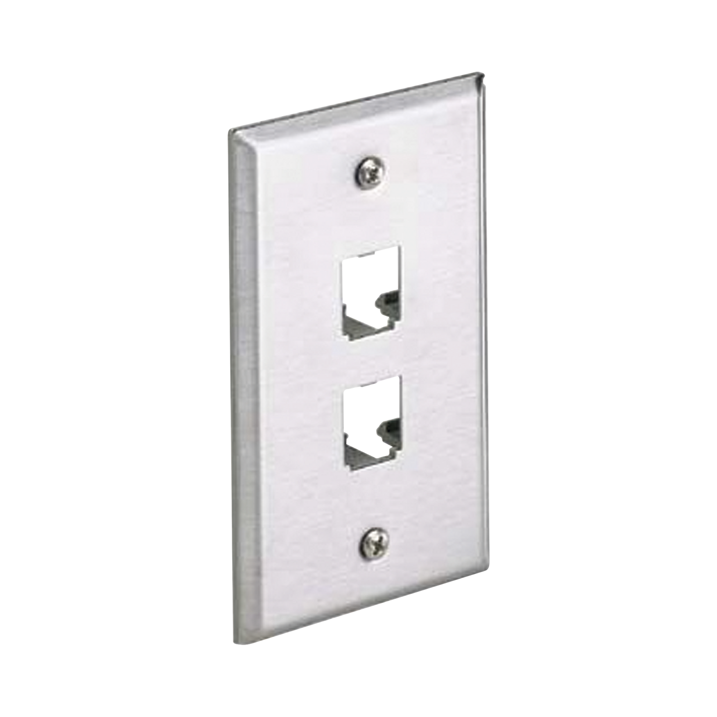 CFP2SY|Placa de Pared Vertical, de Acero Inoxidable, Salida Para 2 Puertos Mini-Com
