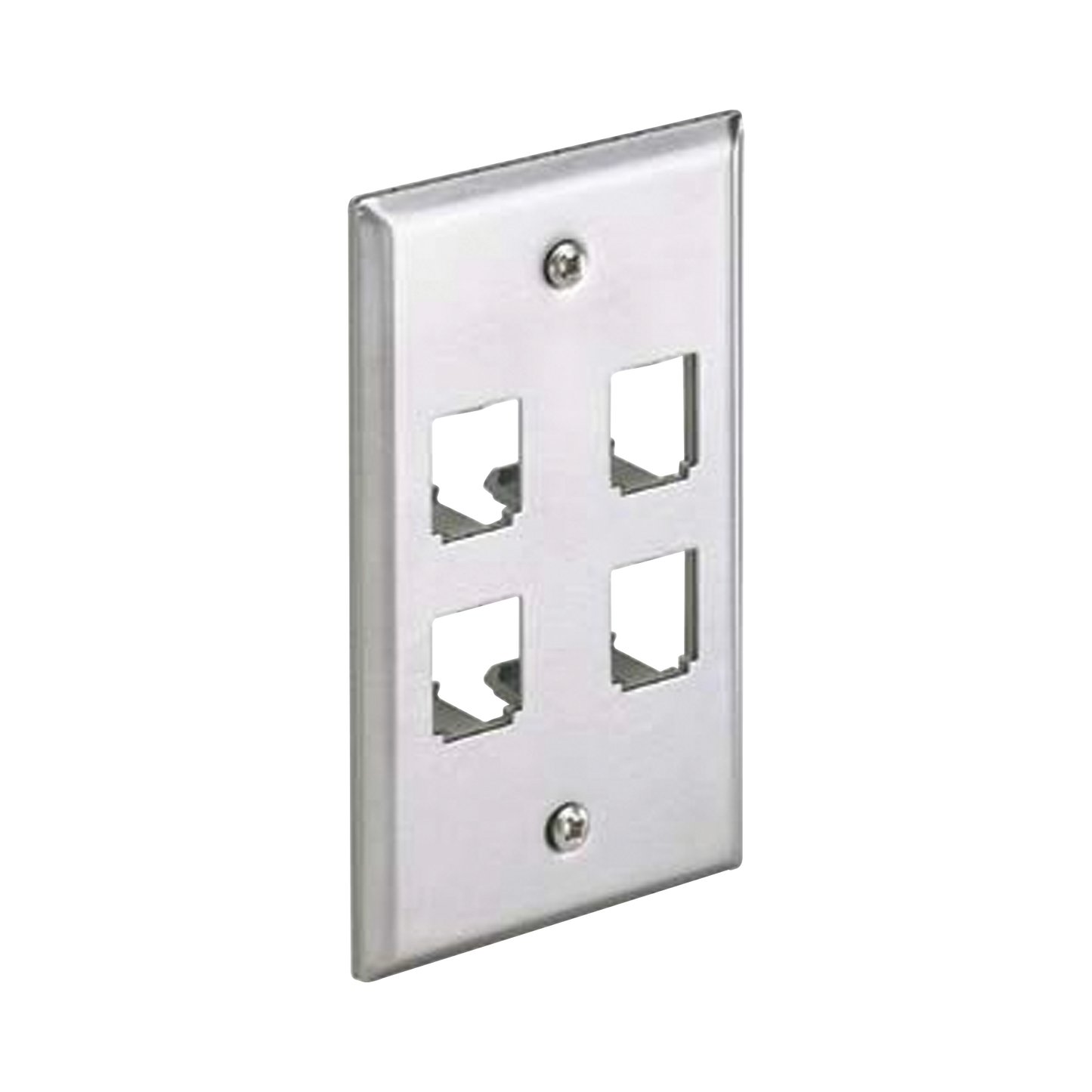 CFP4SY|Placa de Pared Vertical, de Acero Inoxidable, Salida Para 4 Puertos Mini-Com
