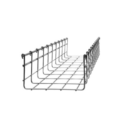 CH-105-200EZ|Charola Tipo Malla 105/150 mm, Acabado Electro Zinc, Hasta 251 Cables Cat6, Tramo de 3 Metros