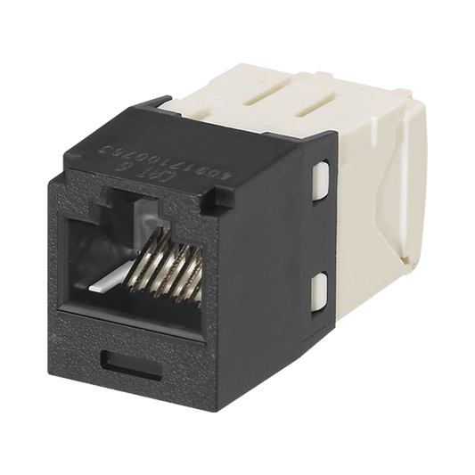 CJ688TGBL|Conector Jack RJ45 Estilo TG, Mini-Com, Categor?¡a 6, de 8 posiciones y 8 cables, Color Negro
